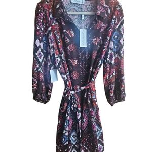 Floral Patterned Dress with Belt
